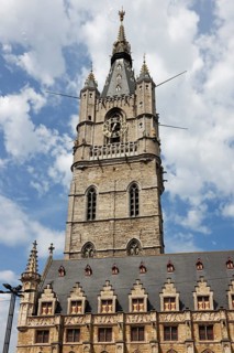 Belfry with Cloth Hall, UNESCO World Heritage Site, Ghent, Flanders, Belgium