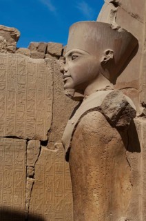 Luxor, Egypt. February 12th 2009 Pharaonic inscriptions at the ancient Egyptian ruins beside the