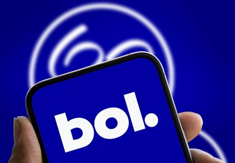 bol.com logo is displyed on smartphone.bol.com is a Dutch webshop selling a wide variety of