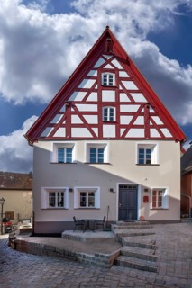 Renovated, historic half-timbered house, Lessnergasse 10, Lauf an der Pegnitz, Middle Franconia,