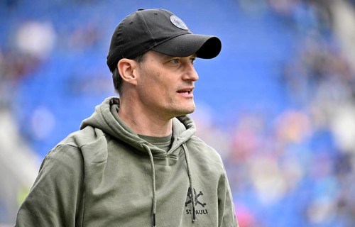 Coach coach Alexander Blessin FC St. Pauli portrait soccer Bundesliga, PreZero Arena, Sinsheim,