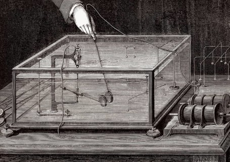 Eine Maschine von Carl Anton Bjerknes, 1825-1903, einem norwegischen Mathematiker und Physiker