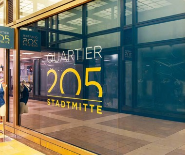 Interior design commercial property, partially vacant Shopping Quartier 205 in Friedrichstrasse and