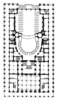 Ground plan of the Grand Théâtre de Bordeaux, Bordeaux, France, 1860s