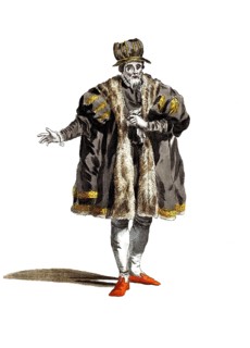 Historical clothing, fashion over time, clothing of a Leipzig senator in 1577, Germany, digitally