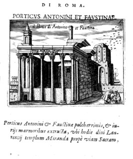 Il tempio di Antonino, et Faustina, Temple of Antoninus Pius and Faustina, Rome, Italy, Historical,