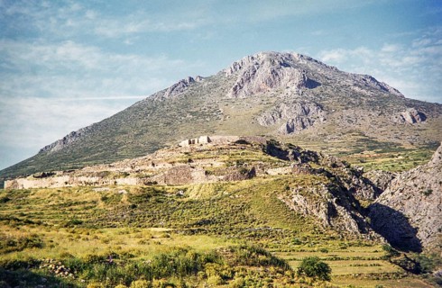 Acropolis of Mycenae archaeological site of Argolis region of the northeastern Peloponnese, Greece,