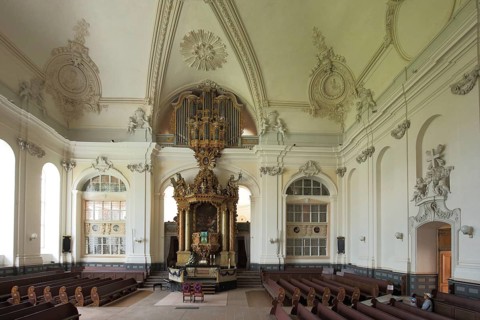 Baroque castle church, city church, interior view, castle, Weilburg, Taunus, Hesse, Germany