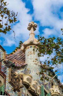 Casa Batllo modernism design by Antoni Gaudi, old town, barcelona, spain