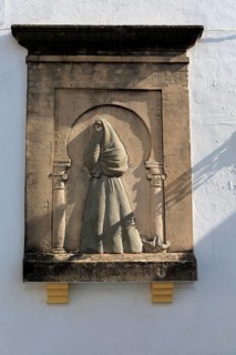 Image of traditional clothes worn by women in Vejer de la Frontera, Cadiz province, Spain