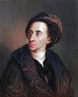 Alexander Pope, 1688-1744, English poet and satirist. From the book Gallery of Portraits, 1833,