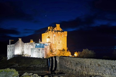 Eilean Donan Castle, a castle near Dornie in the Scottish Highlands, Scotland, Great Britain