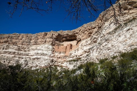 Camp Verde, Arizona - Montezuma Castle, a cliff dwelling built by the Sinagua people between 1100