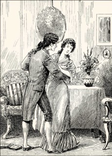 Charlotte and Werther dancing, The Sorrows of Young Werter, a novel by Johann Wolfgang von Goethe