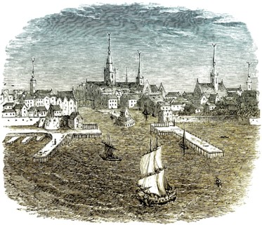 Historical cityscape of Vlissingen, 16th century, Netherlands, Europe, Historische Stadtansicht von