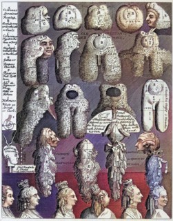 The Five Orders of Perriwigs From The Works of Hogarth published London 1833, Historic, digitally