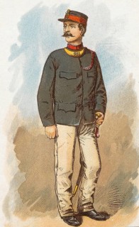 Viennese types by Ladislav Eugen Petrovits (1839, 1907), painter from Austria. Security guard, A
