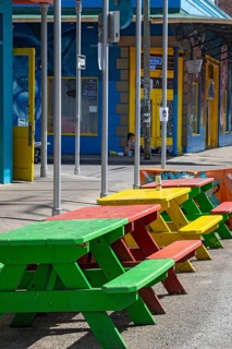 New Orleans, Louisiana - New Orleans art and architecture often features bright colors