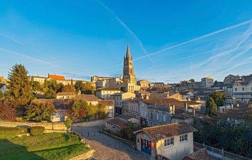 View of old town of Saint-Emilion, France
