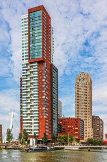 Montevideo skyscraper, a distinctive residential tower with a height of 150, by architect Francine