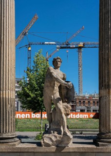 Sculpture at the Ringerkolonade, Friedrich-Ebert-Straße, Potsdam, Brandenburg, Germany