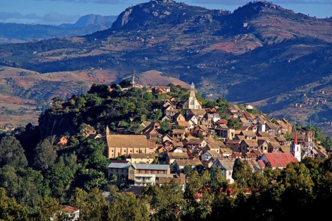 Africa, Madagascar, view of Fianarantsoa, Fianarantsoa, Madagascar