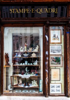 Jewish quarter with its antique shops, Trieste, harbour town on the Adriatic, Friuli, Italy,