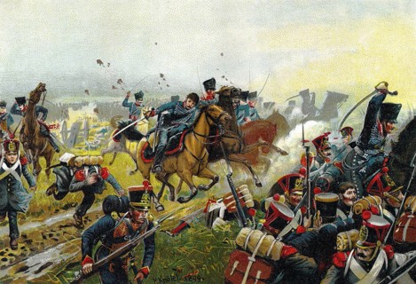 The Battle of Moeckern between allied Prusso-Russian troops and Napoleonic French forces on 5 April