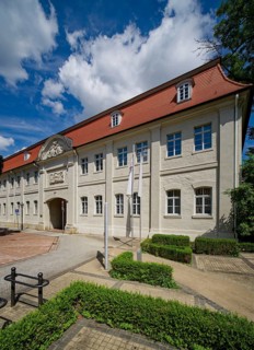 Stables designed by Emanuel Lebrecht Rothe, Köthen Palace and Palace Park, Köthen, Saxony-Anhalt,