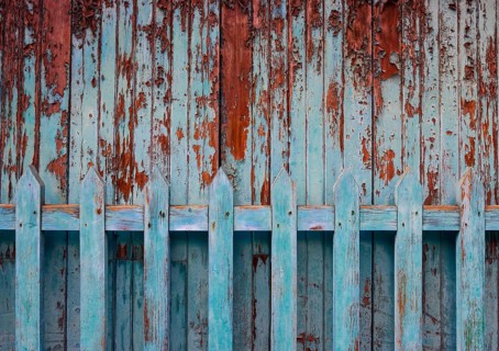 Background, Blue, Brown, Weathered Wood Facade, Garachico, Tenerife, Canary Islands, Spain