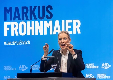 Alice Weidel, co-chair of the parliamentary group of the right-wing populist and far-right