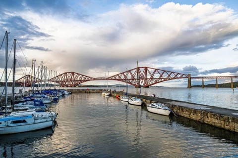 Forth Bridge, Queensferry Crossing, Forth Estuary, Scotland, UK