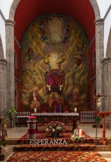 Altar in the church of Santa Lucía de Tirajana, Gran Canaria, Canary Islands, Spain