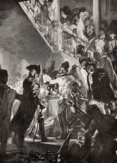 Frederick II, Lissa castle, after the Battle of Leuthen, Seven Years' War