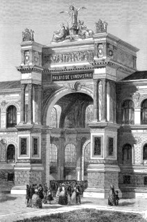 The Exposition Universelle, 1855, Paris, France, Hauptportal des Palais de l'Industrie,