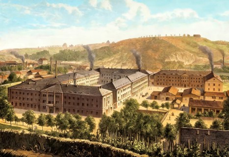 Factory of Meissen porcelain or Meissen china, 1886, today Staatliche Porzellan-Manufaktur Meissen