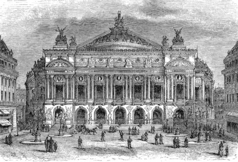 Historical illustration, Opéra Garnier Oper, Palais Garnier, Paris, France, 1896, historische