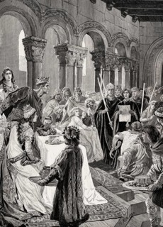 Charles the Bald, Karl II., 823-877and Louis the German, Louis II, Ludovicus II, 806, 876, Treaty