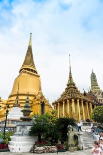 Wat Phra Kaeo temple, old royal palace, Bangkok, Thailand