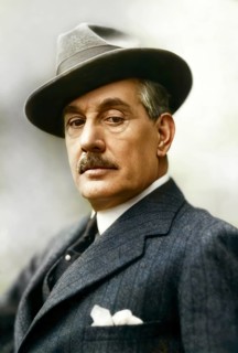 Giacomo Puccini, 1858 –1924, Italian composer, digitally edited according to a photograph