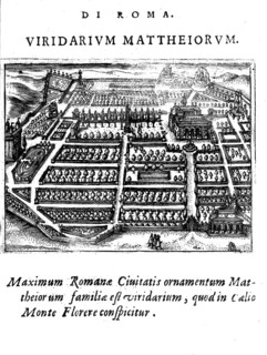 Giardino de Mattei around the Palazzo Mattei di Giove, is one of several buildings erected by the