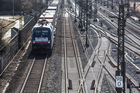 The Hanover–Würzburg high-speed railway, Nörten-Hardenberg, district of Northeim, Lower Saxony,