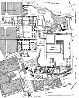 Plan of the excavations at Palatine Hill, Rome, Italy, 19th Century