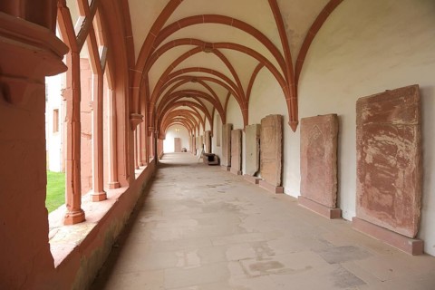 Cloister in Eberbach Abbey, Rheingau, Taunus, Hesse, Germany