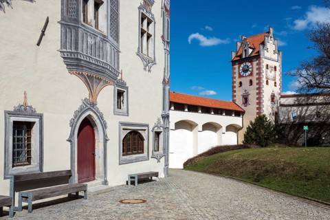 Courtyard, Hohes Schloss, Füssen, Ostallgäu, Allgäu, Bavaria, Germany