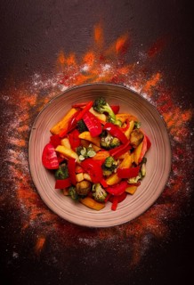 Sabji, vegetable stew, Indian, homemade, no people