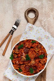 Bigos, bigus is a national Polish dish, made of cabbage and meat, stewed, homemade, no people