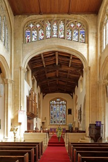 Nave, interior view, Parish Church of St James, Chipping Campden, The Cotswolds, England, Great