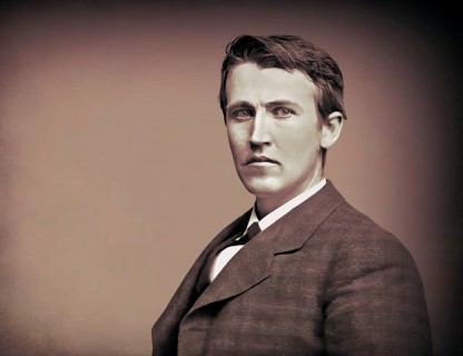 Thomas Alva Edison, 1847, 1931, American inventor, digitally edited according to a photography by