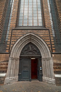 Entrance portal of St Mary's Church, Brick Gothic, construction began around 1290 until the middle